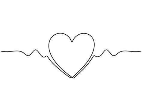 Heart Line Drawing Vector Art Icons And Graphics For Free Download