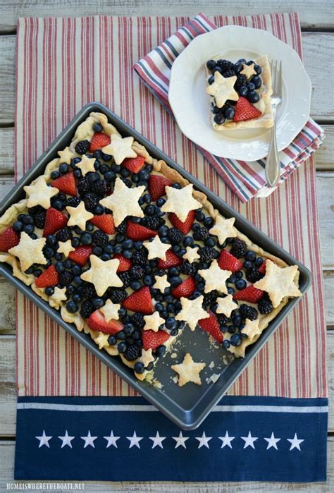 Oh So Good And Easy Patriotic Dessert Star Spangled Slab Pie Recipe