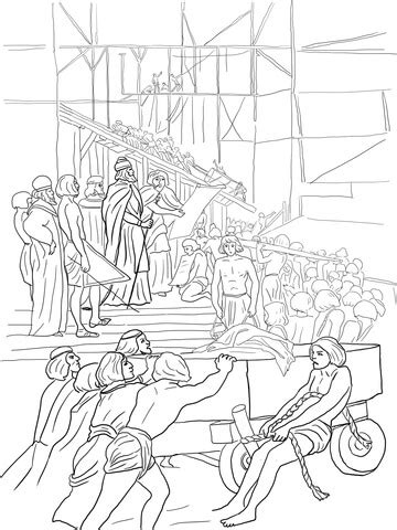 King Solomon Builds the Temple coloring page | SuperColoring.com