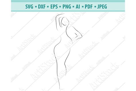 Body Girl SVG Nude Girl SVG Outline Girl Dxf 436180