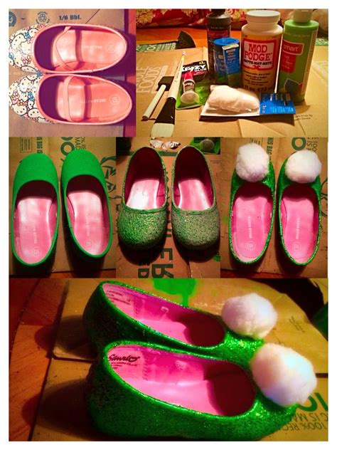 Learn how to do just about everything at ehow. Beautiful homemade Tinkerbell Shoes -Mod Podge -Mint Green Acrylic Paint -Green Glitter (regular ...