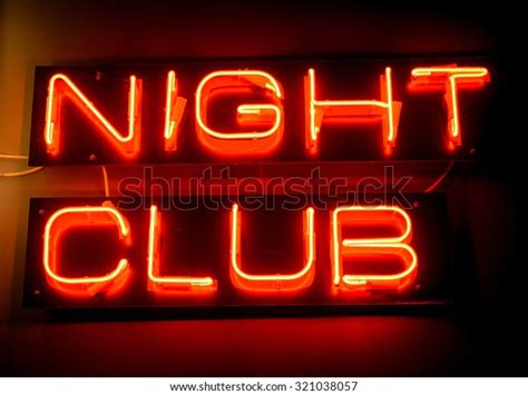 Nightclub Neon Sign Hanging On Wall Stock Photo 321038057 Shutterstock