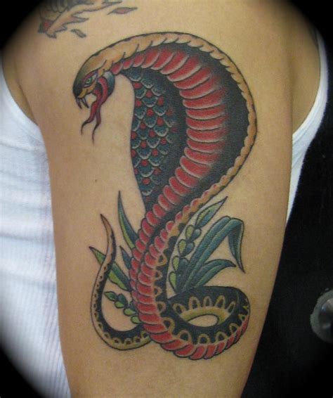 Colourful Cobra Arm Tattoo