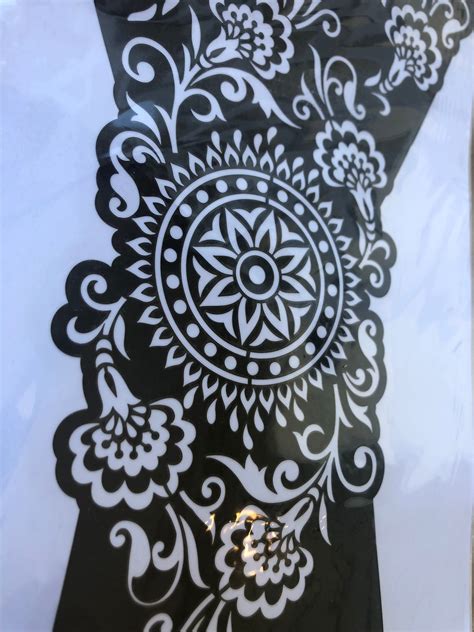 Henna Tattoos Reusable Stencils Full Size Can Cut And Use It Etsy