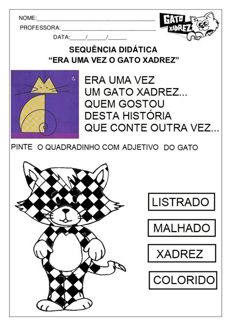 Sequencia Didática O Gato Xadrez Atividades Pdf Mobile Legends