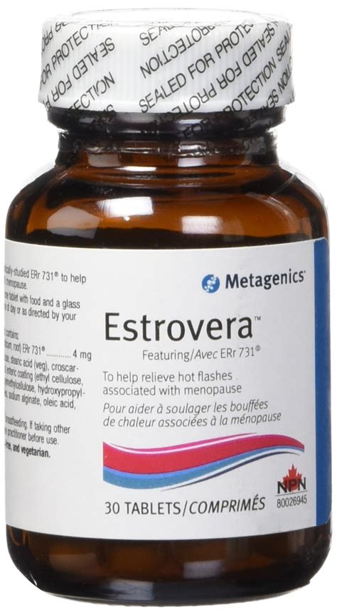 Metagenics Estrovera Plant Derived Menopause Hot Flash Relief