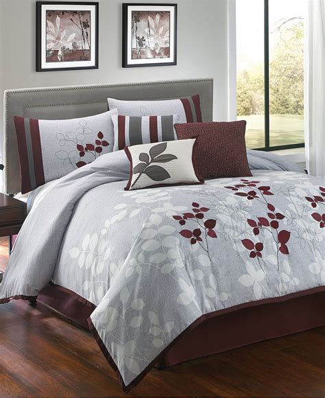 Meadow 7 Piece Embroidered Comforter Sets Bed In A Bag Bed And Bath Macys Full Comforter