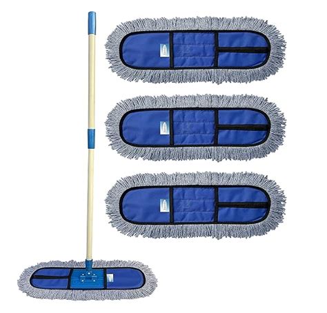 Livronic® Wet And Dry Cotton Floor Mop With 4 Feet Long Handle With 360