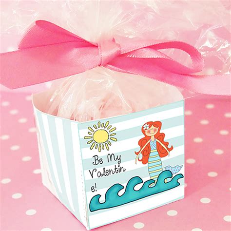 Printable Mermaid Valentine Candy Box Parties And Patterns