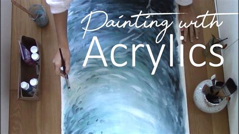 Acrylic Abstract Painting Acrylic Ocean Painting Demo