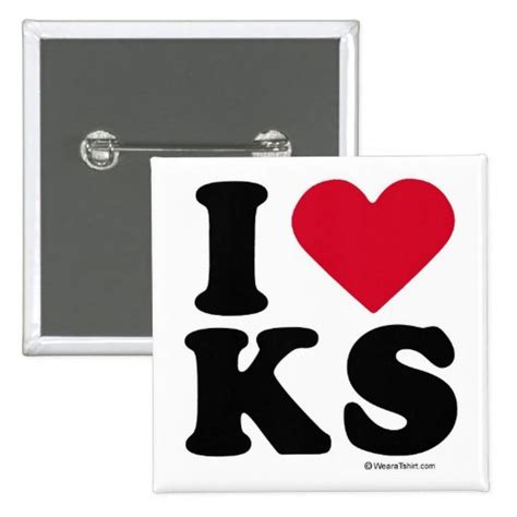 Kentucky I Love Ks I Love Kansas Button Zazzle