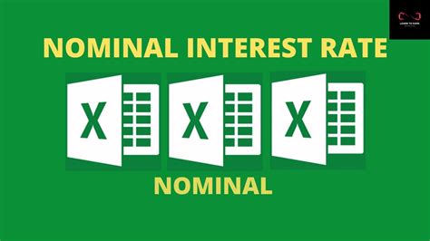 How To Calculate Nominal Interest Rate Using Excel Function Nominal