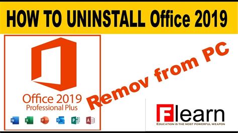 How To Uninstall Office 2019 Youtube