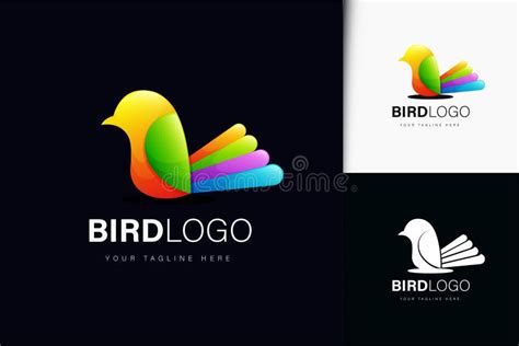 Colorful Gradient Bird Logo Design Stock Vector Illustration Of