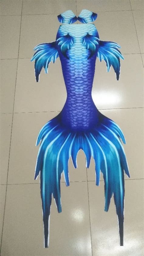 Fairy Blue Mermaid Tails For Swimming With Monofin Adult Mermaid