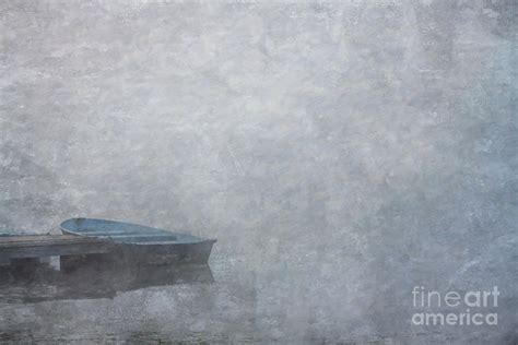 Foggy Morning Boat On Lake Digital Art By Randy Steele Fine Art America