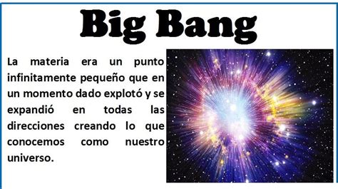 El Big Bang Láminas Para Exposición Laminas Escolares Sobre El Big