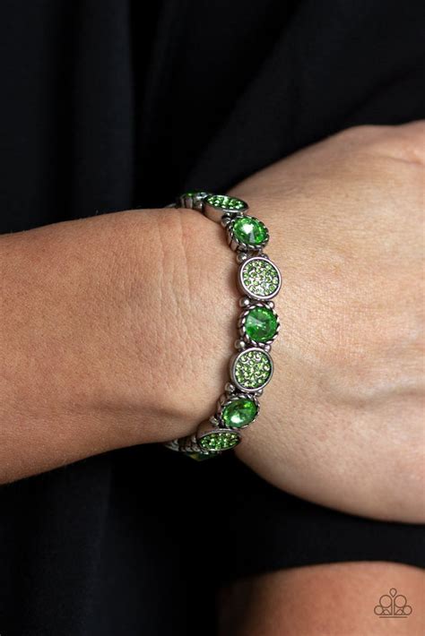 Paparazzi Accessories Take A Moment To Reflect Green Bracelet