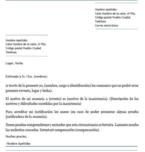 Carta De Disculpa Por Inasistencia Estructura Y Ejemplo