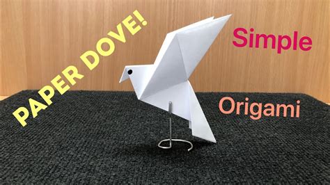 Origami Paper Dove How To Make A Simple Paper Dove Youtube