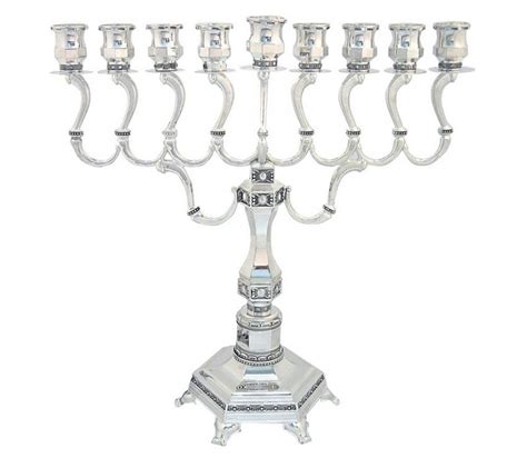 Strings kids can create their very own chanukah this outrageously awesome blow up menorah decoration is perfect for both indoo. Chanukah Menorah with Graceful Branches - Nickel Plated ...