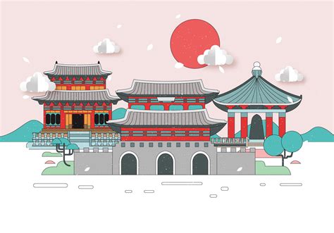 Korean Landmark Vector Art Icons And Graphics For Free Download