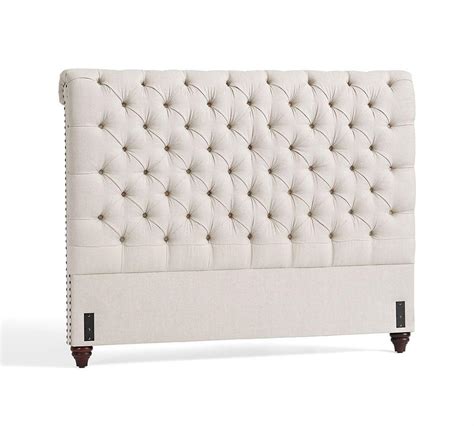 Chesterfield Upholstered Bed And Headboard Pottery Barn