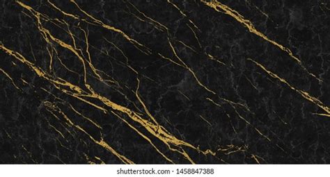 Black Marble Golden Veins Black Marbel Stock Photo 1458847388