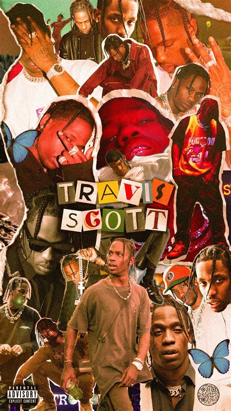 A Collage Of Various Images With The Words Travis Scott On It