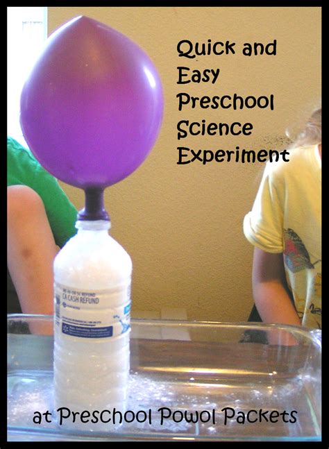 Quick And Easy Preschool Balloon Science Experiment Preschool Powol Packets