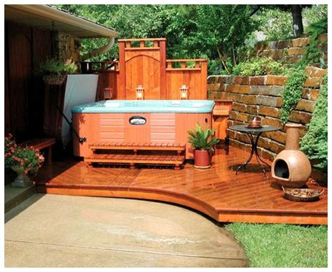 Backyard Landscaping Ideas Hot Tub Outdoor Furniture