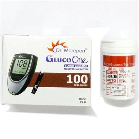 Dr Morepen Gluco One Bg Glucometer Test Strips Box Of