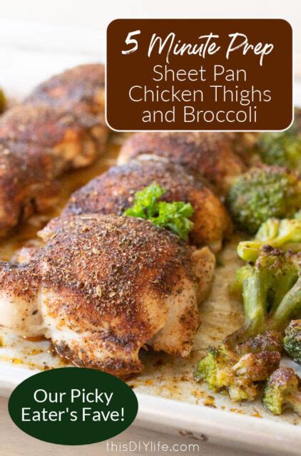 5 Minute Prep Easy Sheet Pan Chicken Thighs And Broccoli Aka Our