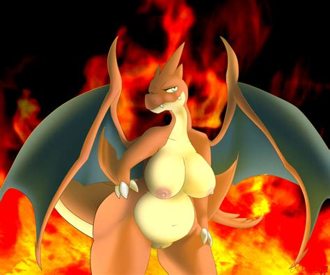 Rule 34 2014 Anthro Areola Big Breasts Breasts Charizard Chubby Claws