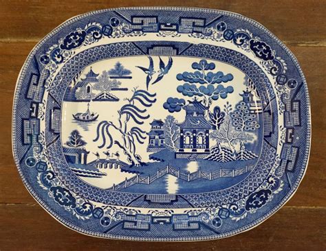 Large Blue Willow Platter Blue Willow China Pattern Blue Willow