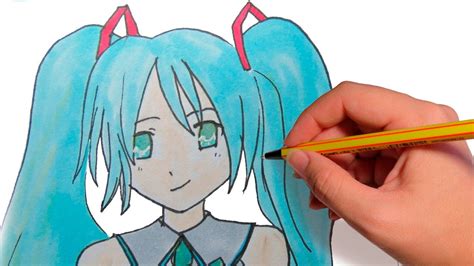 Como Dibujar Anime Miku Hatsune De Vocaloid Aprende A Dibujar Manga