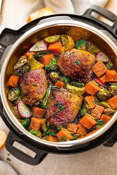 Place the chicken on top of the trivet and close the instant pot lid. Instant Pot Chicken with Autumn Vegetables - Life Made Keto
