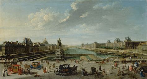 Nicolas Jean Baptiste Raguenet A View Of Paris From The Pont Neuf