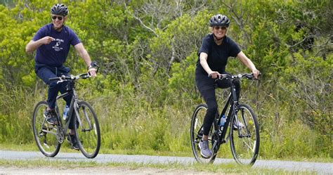 Bidens Mark First Ladys Birthday With Leisurely Bike Ride The Latest