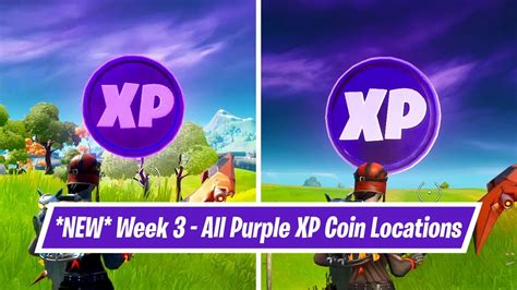 As always, remember to box yourself around a purple coin so when you go to it and it breaks into different coins, you can collect them all in a matter of seconds. Week 3 - All Purple XP Coin Locations in Fortnite Chapter ...