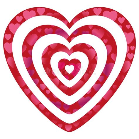 Valentine Hearts On Heart Shapes Stock Vector Illustration Of