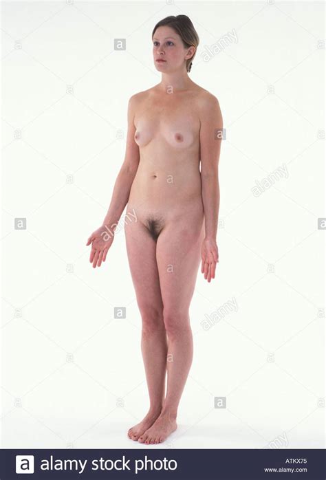 Woman Standing Nude Full Body Map Anatomy Datawav