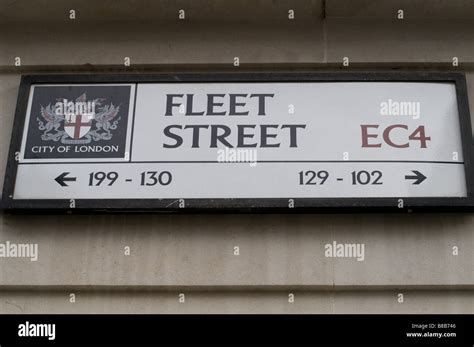 Fleet Street Sign Hi Res Stock Photography And Images Alamy