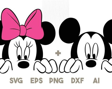 Minnie And Mickey Mouse Svg Disney Svg Minnie Svg Disney Etsy