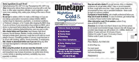 Dimetapp Cold And Cough Dosage Chart By Weight Bios Pics
