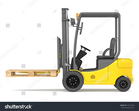 Forklift Side View Forklift Truck Empty Stock Illustration 102273700