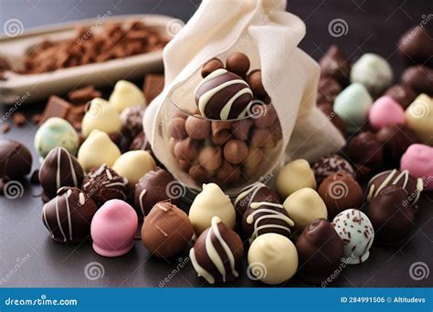 Piping Bag Filled With Chocolate Truffle Mix Stock Illustration Illustration Of Delicious