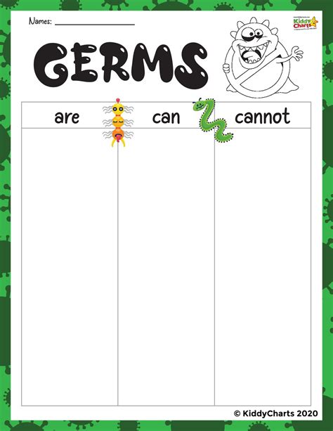 Germ Activity For Kids Free Worksheets