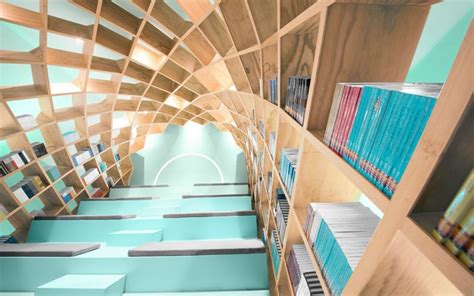 Geometric Bookshelf Turns The Library Into A Personal Reading Pod
