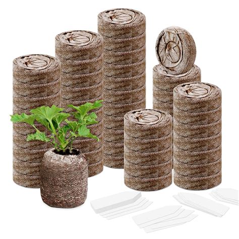 Buy Oruuum 50 Pcs Peat Pellets 40mm Fiber Soil Seed Starters Plugs